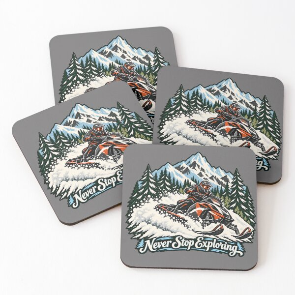 Item preview, Never stop exploring snowmobile  designed and sold by randoprintco.