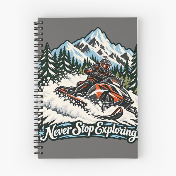 Item preview, Never stop exploring snowmobile  designed and sold by randoprintco.