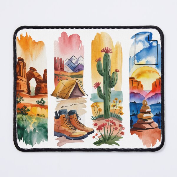 Item preview, Utah Red Rock Watercolor – Arches, Camping & Canyon designed and sold by Marie Gems.