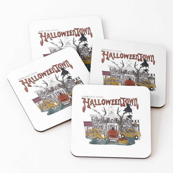 Item preview, Greetings From Halloweentown - Pumpkin - Bus - Taxi - Witch designed and sold by theandroidvivz.