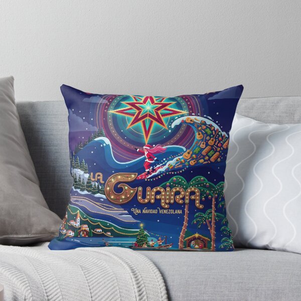 Item preview, Tropical Christmas Venezuela - La Guaira Surf & Gaitas Festive Art designed and sold by keythxctrs.