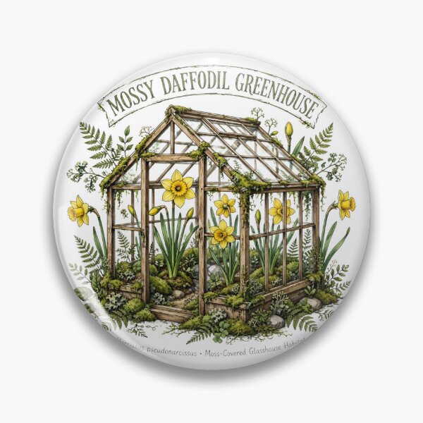 Artikelvorschau, Moosige Narzisse – Gewächshausblumenaufkleber entworfen und verkauft von Crystal Critters .