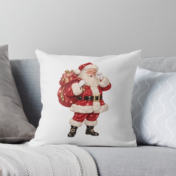 Item preview, Glittering Winking Santa with Gifts designed and sold by MIRANDA CREATIVE.