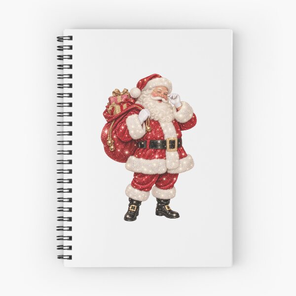 Item preview, Glittering Winking Santa with Gifts designed and sold by MIRANDA CREATIVE.