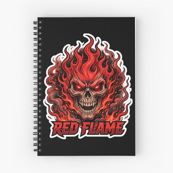 Item preview, Red Flame Skull Gamer Neon Gaming Skull Fire Skull Cool Streetwear designed and sold by HealingEraInk.