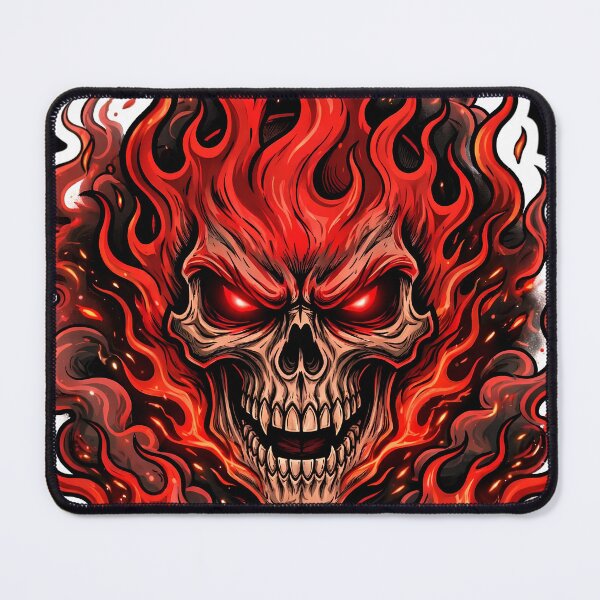 Item preview, Red Flame Skull Gamer Neon Gaming Skull Fire Skull Cool Streetwear designed and sold by HealingEraInk.