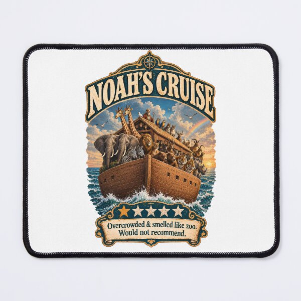 Item preview, Noah's Cruise One Star Review - Funny Noah's Ark 1 Star Bible Humor designed and sold by Neurospicy Trolls.