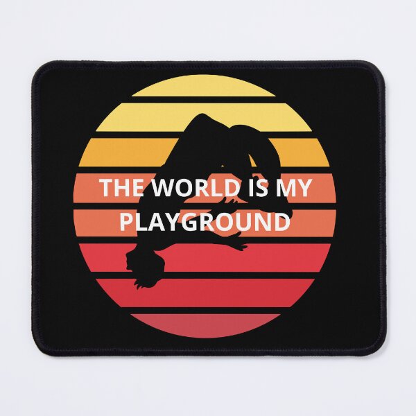 Item preview, The World Is My Playground - Retro Parkour & Freerunning designed and sold by BikTee.