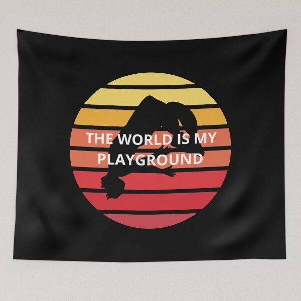 Item preview, The World Is My Playground - Retro Parkour & Freerunning designed and sold by BikTee.