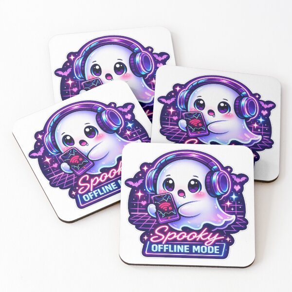 Item preview, Cute Horror Tech Ghost – Spooky Offline Mode designed and sold by Shadowframe Studios.