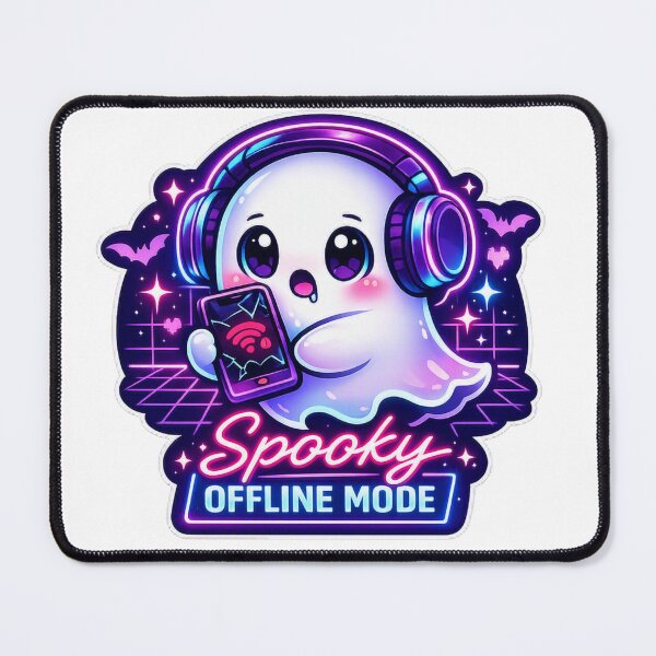 Item preview, Cute Horror Tech Ghost – Spooky Offline Mode designed and sold by Shadowframe Studios.