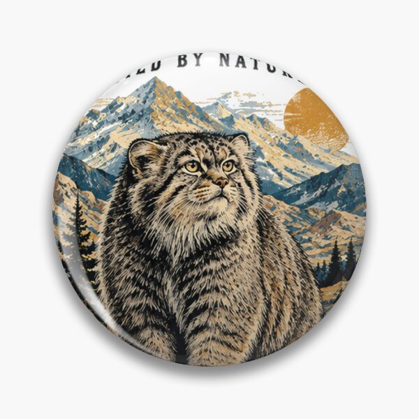 Item preview, Pallas Cat Wild by Nature Vintage Mountain Wildlife  designed and sold by Thegoldenline.