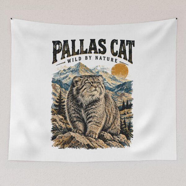 Item preview, Pallas Cat Wild by Nature Vintage Mountain Wildlife  designed and sold by Thegoldenline.