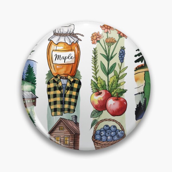 Item preview, Vermont Maple Watercolor – Covered Bridge & Moose designed and sold by Marie Gems.