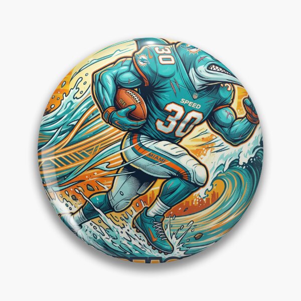 Item preview, South Beach Football Dolphin Graphic T-Shirt - Aggressive Marine Mascot Art designed and sold by Pandora´s Box.