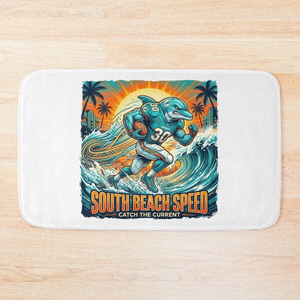 Item preview, South Beach Football Dolphin Graphic T-Shirt - Aggressive Marine Mascot Art designed and sold by Pandora´s Box.