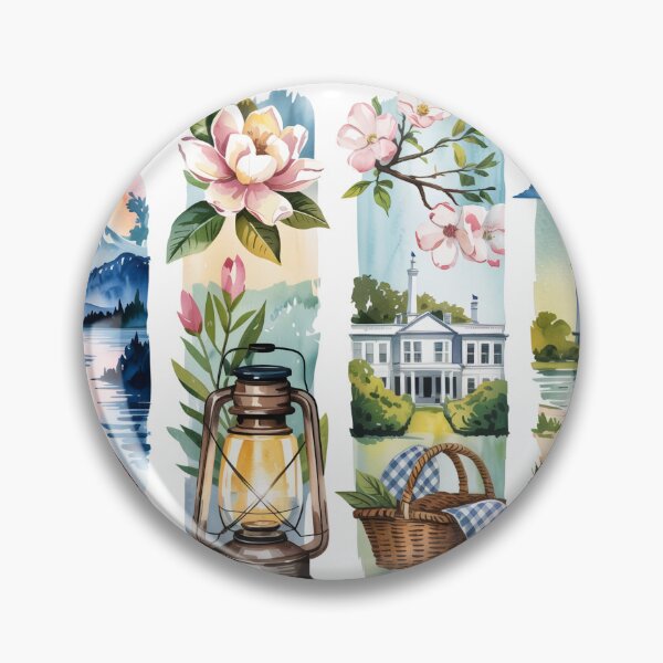 Item preview, Virginia Coastal Watercolor – Cardinal, Dogwood & Lighthouse designed and sold by Marie Gems.