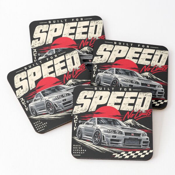 Item preview, Built for Speed JDM Racing Car | Vintage Motorsport Retro Car Design designed and sold by MR-HOOBY.
