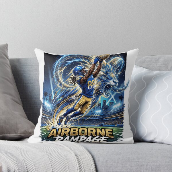 Item preview, Airborne Rampage Football Receiver Art - Rise Above Game Day Graphic designed and sold by Pandora´s Box.