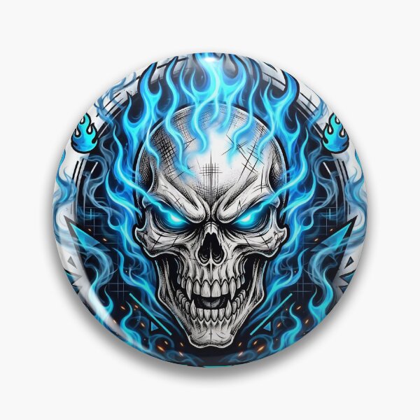 Item preview, Blue Flame Skull Gamer Neon Gaming Skull Esports Cool Streetwear designed and sold by HealingEraInk.