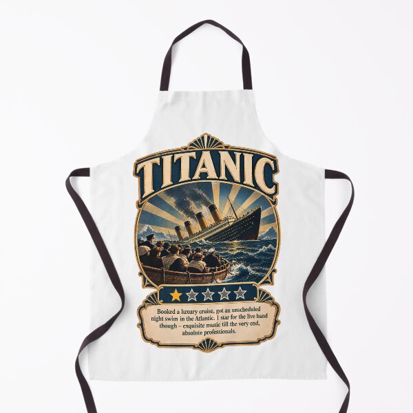 Item preview, Titanic One Star Review - Funny Titanic 1912 Cruise Disaster History Dark Humor designed and sold by Neurospicy Trolls.