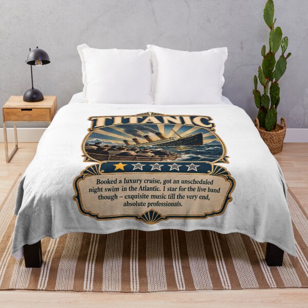 Item preview, Titanic One Star Review - Funny Titanic 1912 Cruise Disaster History Dark Humor designed and sold by Neurospicy Trolls.