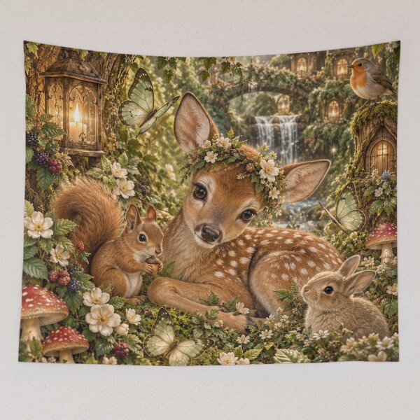Item preview, Fernwhisper Fawn Enchanted Forest designed and sold by FairyArtCottage.