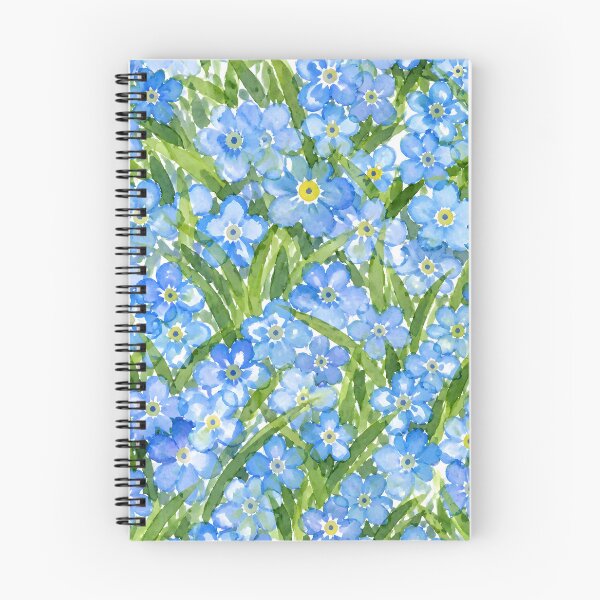 Item preview, Sky Blue Forget Me Not Meadow Flowers Watercolor Art Cottagecore HD Store designed and sold by bard-art.