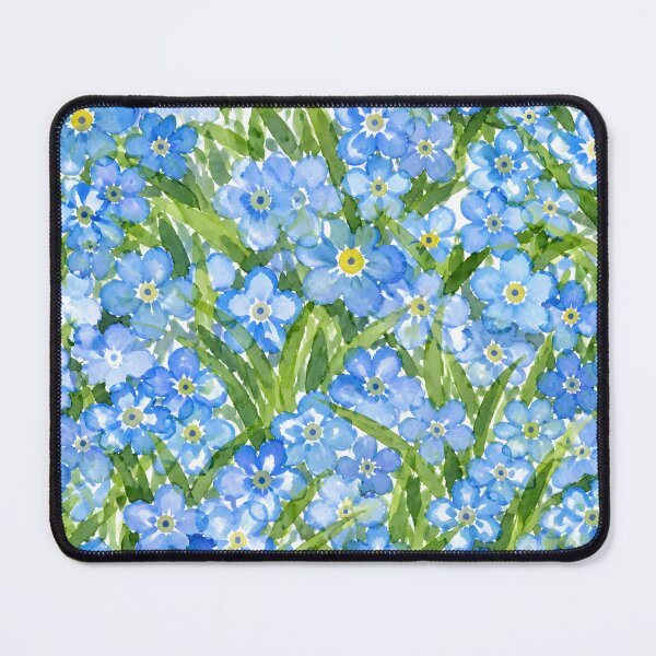 Item preview, Sky Blue Forget Me Not Meadow Flowers Watercolor Art Cottagecore HD Store designed and sold by bard-art.
