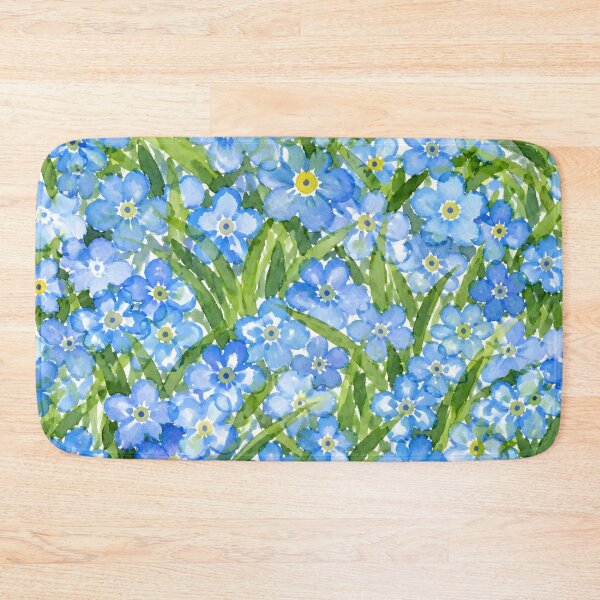 Item preview, Sky Blue Forget Me Not Meadow Flowers Watercolor Art Cottagecore HD Store designed and sold by bard-art.