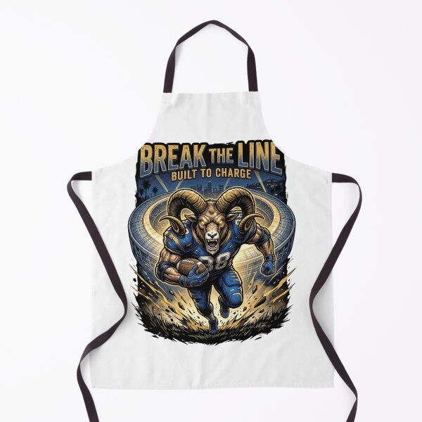 Item preview, Break The Line Ram Football Mascot Shirt - Built to Charge Athletic Art designed and sold by Pandora´s Box.