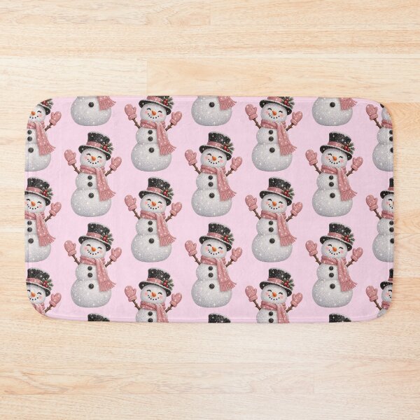 Item preview, Glittery Snowman with Pink Mittens designed and sold by MIRANDA CREATIVE.