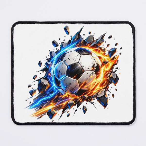 Item preview, Blue and Orange Fire Soccer Ball designed and sold by Seculinator.
