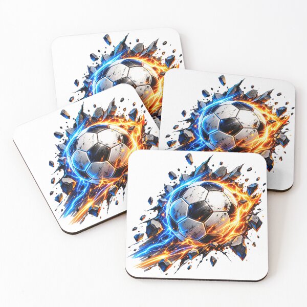 Item preview, Blue and Orange Fire Soccer Ball designed and sold by Seculinator.