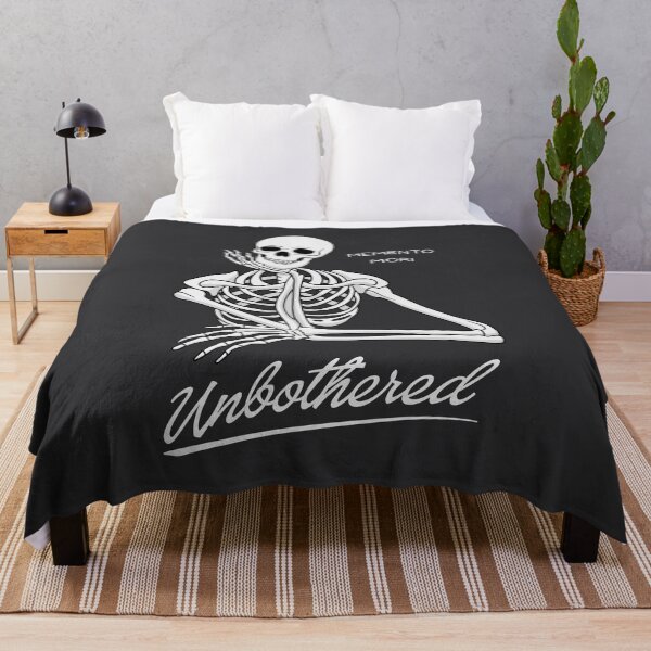 Item preview, Unbothered Memento Mori Skeleton designed and sold by threadsjam.
