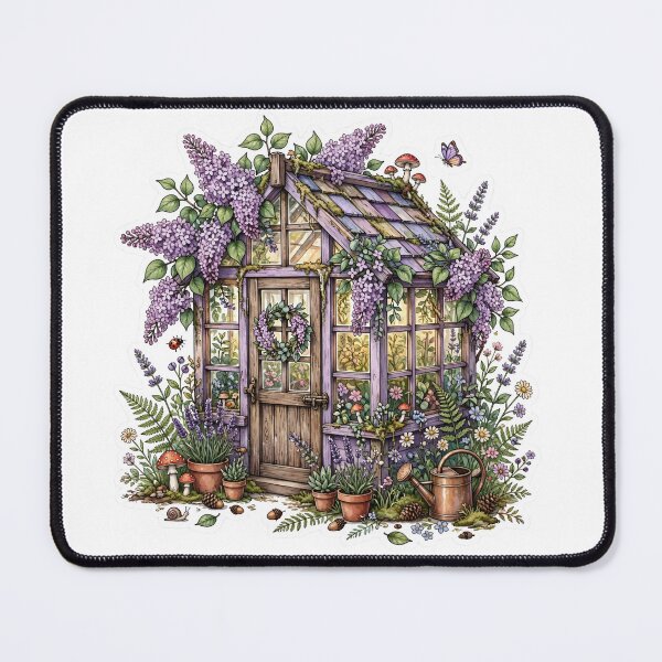 Item preview, Lilac Greenhouse Flower Sticker designed and sold by RareBotanical .