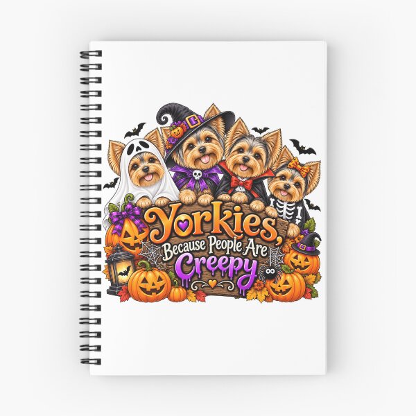 Item preview, Yorkies Because People Are Creepy Funny Yorkshire Terrier Halloween Dog Humor designed and sold by 76Valeria.