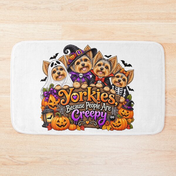 Item preview, Yorkies Because People Are Creepy Funny Yorkshire Terrier Halloween Dog Humor designed and sold by 76Valeria.