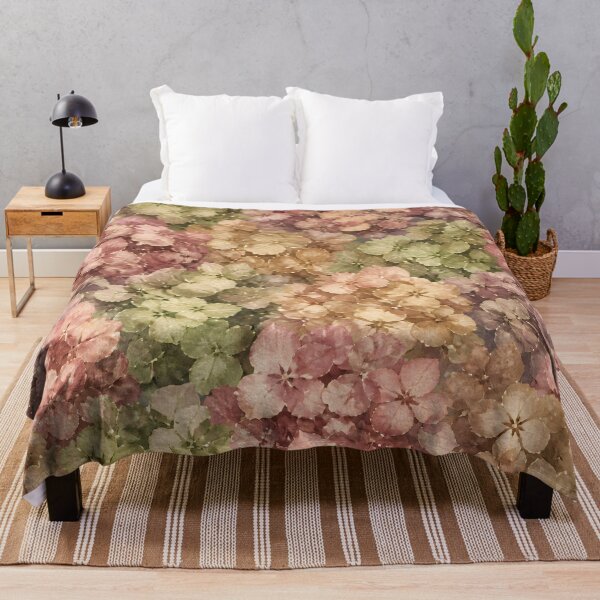Item preview, Antique Dried Hydrangea Seamless Boho Flowers Pattern Watercolor Art HD Store designed and sold by bard-art.