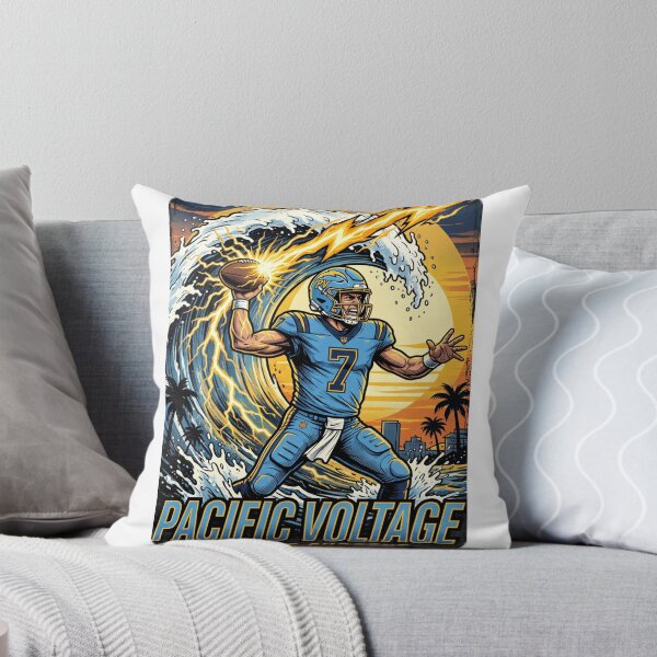 Item preview, Pacific Voltage Football Quarterback Graphic - Ride The Current Vintage Sport Art designed and sold by Pandora´s Box.