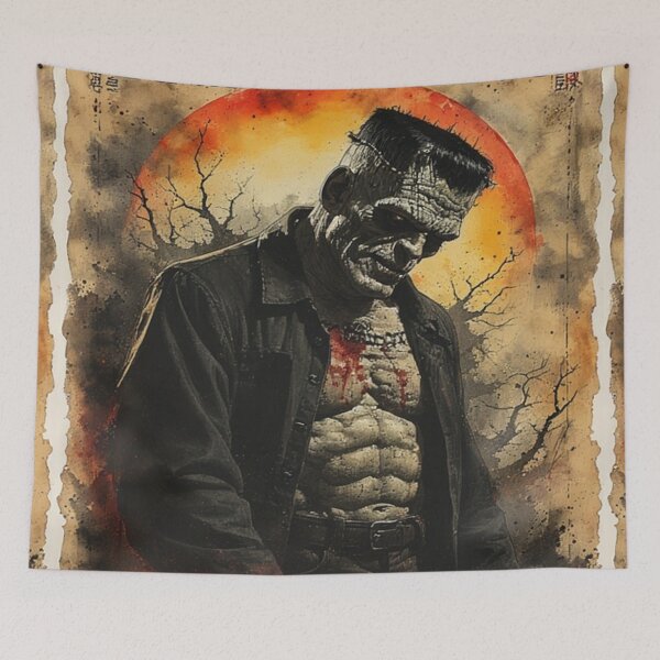 Artikelvorschau, HELL-O-WEEN: Frankenstein; Monster-T-Shirts in limitierter Auflage entworfen und verkauft von FANTASY FRENZY.