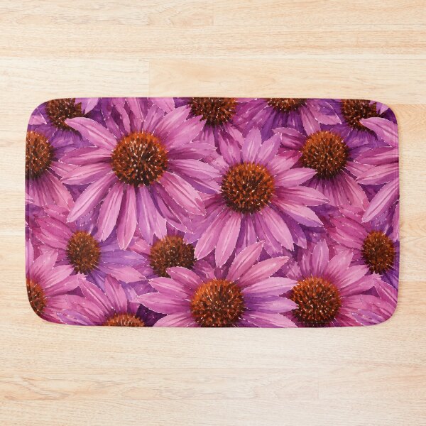 Item preview, Purple Coneflower Echinacea Flowers Pattern Watercolor Art HD Store designed and sold by bard-art.