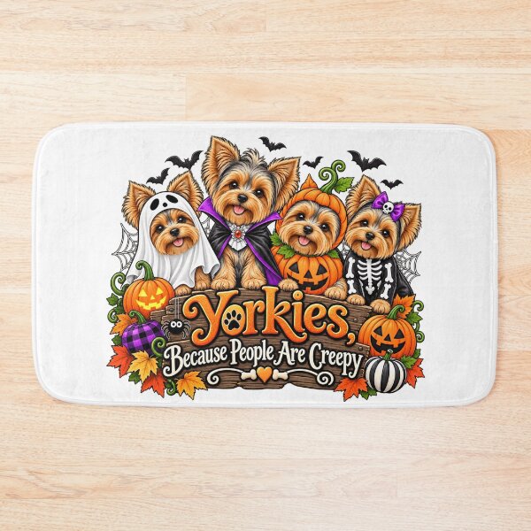 Item preview, Yorkies Because People Are Creepy Funny Yorkshire Terrier Halloween Dog Humor designed and sold by 76Valeria.