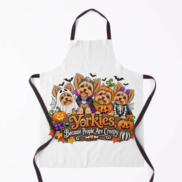 Item preview, Yorkies Because People Are Creepy Funny Yorkshire Terrier Halloween Dog Humor designed and sold by 76Valeria.
