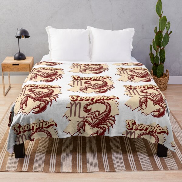 Item preview, Scorpio- maroon & beige scorpion designed and sold by priyankajustine.