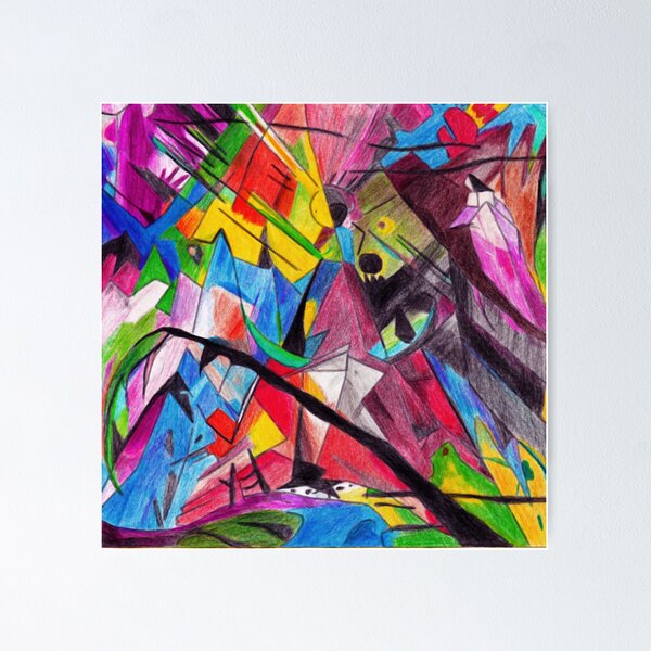 Item preview, probably a version of Franz Marc piece i drew many years ago.  designed and sold by Lorelarien.