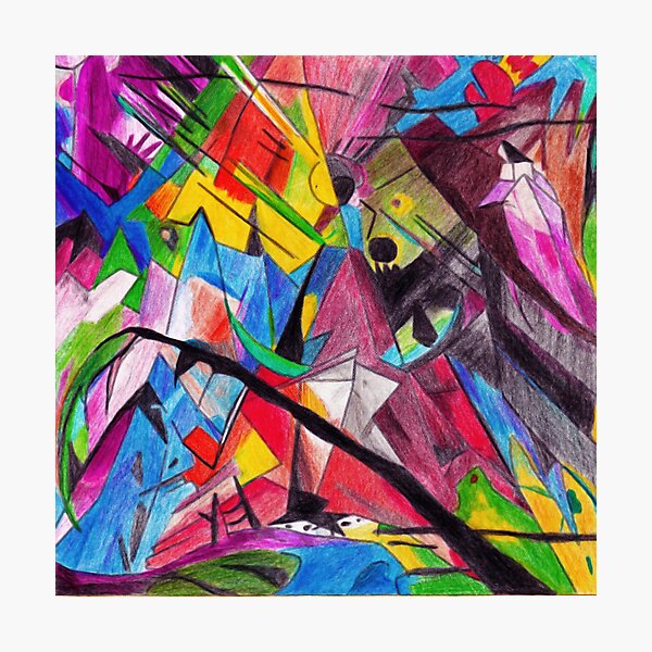 Item preview, probably a version of Franz Marc piece i drew many years ago.  designed and sold by Lorelarien.