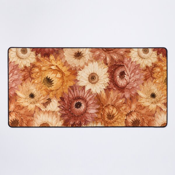 Item preview, Boho Dried Strawflower Pattern Watercolor Art Cottagecore HD Store designed and sold by bard-art.