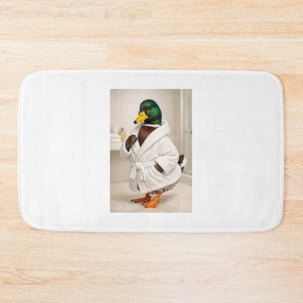 Item preview, Mallard Duck White Bathrobe designed and sold by Sillytoe.