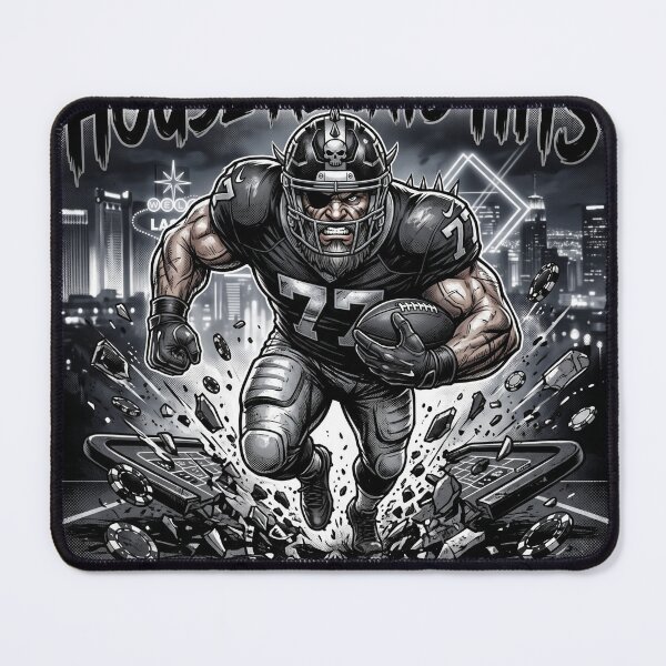 Item preview, House Always Hits Football Enforcer T-Shirt - Built For Collision Graphic designed and sold by Pandora´s Box.